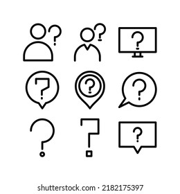 icono de preguntar o logotipo símbolo de signo aislado ilustración vectorial - Colección de iconos vectoriales de estilo negro de alta calidad
