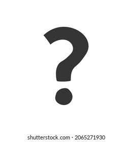 Ask Icon Silhouette Illustration. FAQ Question Vector Graphic Pictogram Symbol Clip Art. Doodle Sketch Black Sign.