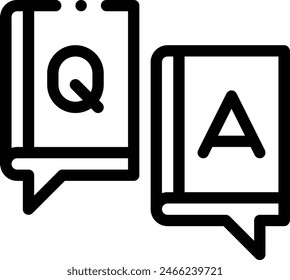 ask icon. Thin Linear Style Design Isolated On White Background