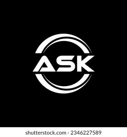 ASK Logo Design, Inspiration for a Unique Identity. Modern Elegance and Creative Design. Watermark Your Success with the Striking this Logo.