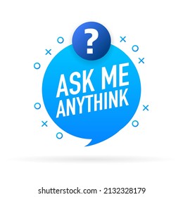 Ask me anything. AMA session concept. Vector illustration.