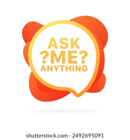 Ask me anything icon. Message bubble icon. Flat style. Vector icon.