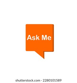 ask me chat design logo template illustration