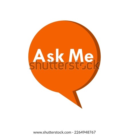 ask me chat design logo template illustration