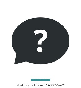 Ask Me Icon Vector Illustration Logo Template