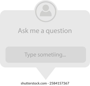 Ask me a question on white background. Ask me question social media sticker. Ask me a question speech bubble sticker frame story quiz template.