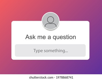 Ask me question social media sticker, template icon, user interface question button stories social media design, vector illustration
