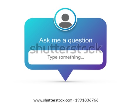 Ask me question social media sticker, template icon, user interface question button stories social media design, vector illustration EPS 10

