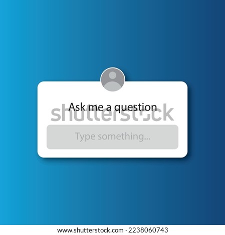 Ask me question social media sticker design for mobile, graphic and website desgin. Template desgin, user interface vector illustration. Vector 10 eps.