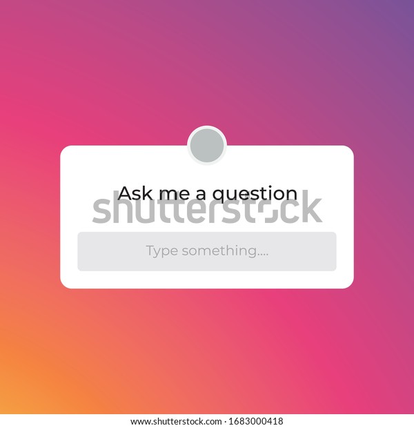 Ask Me Question Social Media Sticker Stock Vector (Royalty Free) 1683000418