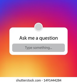 ask me a question. Social network interface design