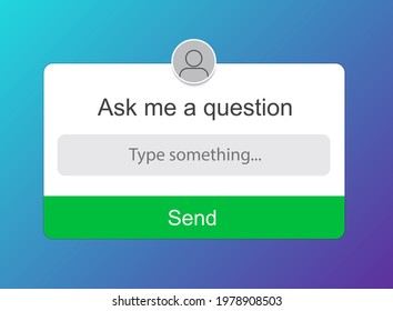 ask me a question. Social network interface vector design
