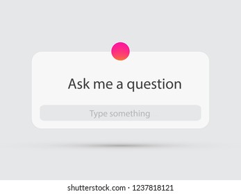 Ask Me A Question User Interface Design Vector