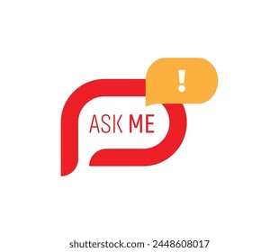 ask me sign on white background