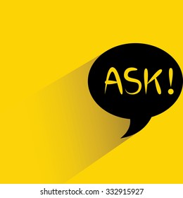 ask message, flat and shadow theme