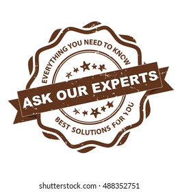Ask our experts. Everything you want to know. Best solutions for you - grunge business label / ribbon for consulting agencies. Print colors used