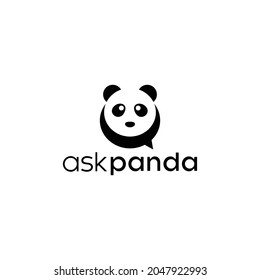 ask panda - logo vector ilustration