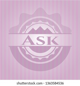 Ask pink emblem