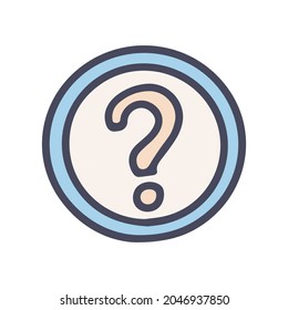 ask a question color vector doodle simple icon