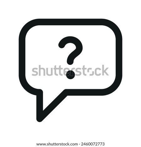 Ask a question isolated icon, faq linear icon, question bubble outline vector icon with editable stroke