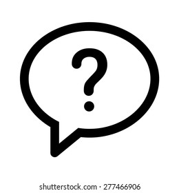 Ask question or make a request line vector art icon for apps and websites
