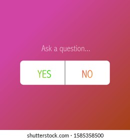 Ask a question. Sticker question in social media. Vector illustration