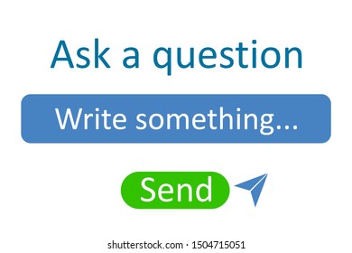 Ask a question, user interface form – stock vector