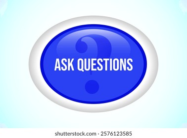 Ask questions button, Suitable for mobile app, and website UI design
