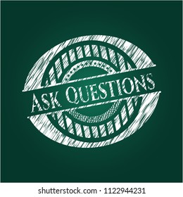 Ask Questions chalk emblem