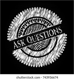 Ask Questions chalk emblem