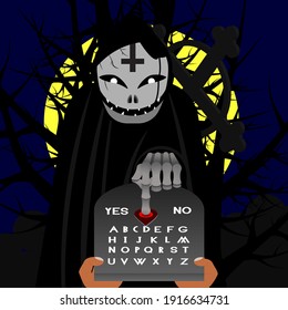 Ask questions to the Ouija board.