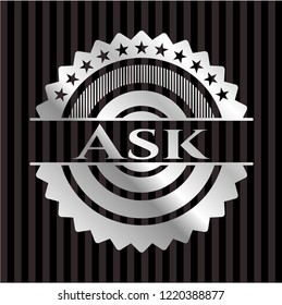Ask silvery emblem