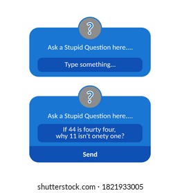 Ask A Stupid Question Day Social Media Sticker. Funny, Dumb, Confusing And Annoying.