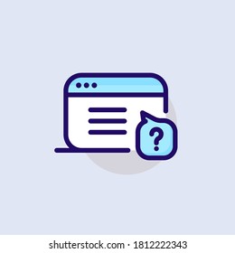 Preguntar. Icono de ilustración de diseño de línea moderna de vector