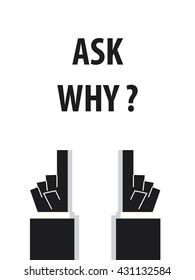 ASK WHY typography vector illustration
