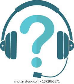 Ask your question call center support icon vector