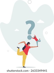 Faça a si mesmo uma pergunta, processo de autoaperfeiçoamento, desenvolvimento pessoal, resolução de problemas ou revisão e conceito de avaliação.