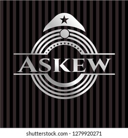 Askew silver shiny emblem