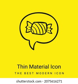 Asking For A Candy In Halloween minimal bright yellow material icon