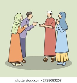 Pedir perdão durante o Eid al-Fitr na cultura muçulmana da Indonésia