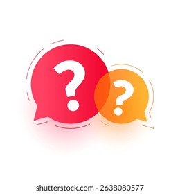asking for help and solutions question mark symbol with chat bubble vector 