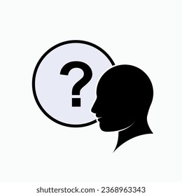 Asking Icon. Confirmation, Question Symbol. Applied for Design, Presentation, Website or Apps Elements - Vector.