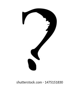 Asking icon logo vector illustration design template