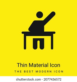 Asking minimal bright yellow material icon