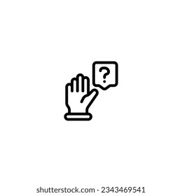 pregunta Icono de contorno, logotipo e ilustración Vector