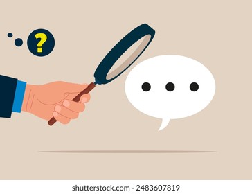 Asking questions and finding answers. Speech bubble. Modern vector illustration in flat style. 