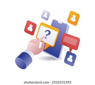 Asking questions in smartphone social media conversations