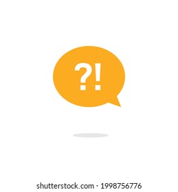 Asking an urgent question vector illustration. Question and exclamation mark signs. 
