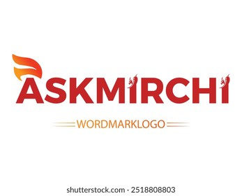 The ASKMIRHI logo features bold, uppercase letters with a prominent 'A' adorned with a dynamic flame design. It is framed by a glowing border, embodying both strength and warmth, Bold, fiery,