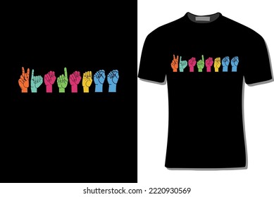  ASL KINDNESS T-SHIRT DESIGN Graphic